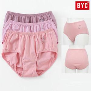 [BYC]BYC 여성 면팬티 115 110 순면 삼각 맥시 엄마 할머니 팬티 세트