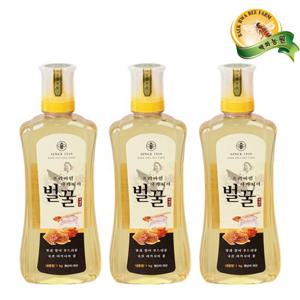 [백화농원 벌꿀] 프리미엄 아카시아벌꿀 1kg(튜브) x 3