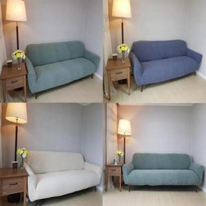 JU 극세사 소파 쇼파 와플 팔걸이없는 카우치 가죽 천 덮개 패드 커버링 리