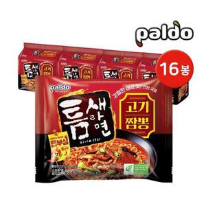 [팔도]봉지라면 틈새라면 고기짬뽕 16입(4입x4개)