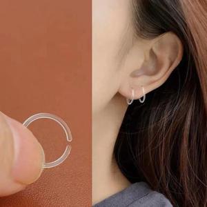 투명 피어싱 귀 막힘 살튀 방지 무알러지 실리콘 링피어싱 귓바퀴 귀걸이 도넛링