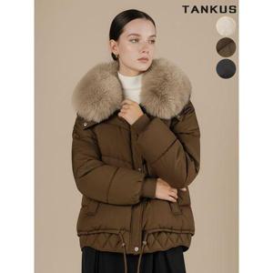 [탱커스]여성 퍼카라 스트링 패딩 자켓