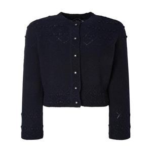 질스튜어트 뉴욕 여성 [시즌오프]네이비 패턴 울혼방 가디건  (JSSW5D170N2)