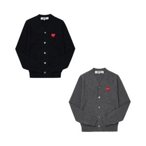 [꼼데가르송]플레이 레드 하트 와펜 가디건 택1-2color