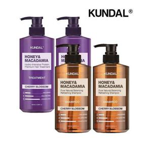 [쿤달]쿤달 네이처 샴푸 체리블라썸 500ml x2개+트리트먼트 체리블라썸 500ml x2개