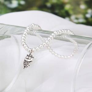 [미니아트] 92.5 실버팔찌 은팔찌 은볼팔찌 엔틱 부엉이 MU215