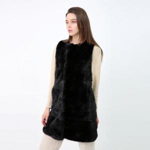 [노블밍크] p32 통밍크 슬림 조끼