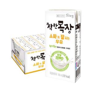 건국 착한목장 소화가잘되는우유 190ml 24팩 (1박스)