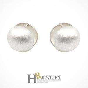 [호림쥬얼리]실버92.5/Silver/은귀걸이/예쁜(HR)실버 무광 볼 원터치 귀걸이(소)(NO.30187)
