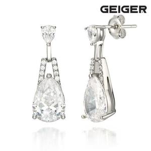 [가이거] 볼드 큐빅 포인트 실버 귀걸이 GISVEE043