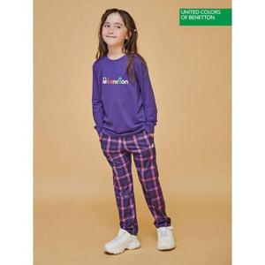 [베네통 언더웨어]베네통키즈 피치 여아 원마일웨어 상하의 2종 딥바이올렛 BNGES4O08T