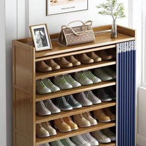 조립식 커튼 신발장 좁은 현관 더블 와이드 수납장 WEF47A2