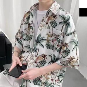 남자휴양지룩 남성 해변 바캉스 패턴 반팔 셔츠 1P 휴양지 남자옷