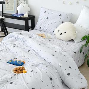 리빙홈 큐티 프렌즈 스트레치 마이크로 차렵 침구세트 SS ( 이불 + 매트 + 베개커버 )