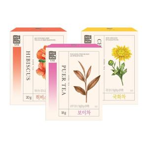 [녹차원] 가벼운습관 3종(히비스커스차+보이차+국화차)