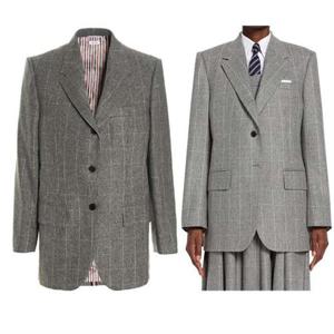 톰브라운 울 체크 블레이저 자켓 FBC810A F0039 035