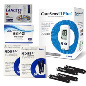 케어센스2 플러스 혈당측정기 + 시험지100매+침200개+솜100매