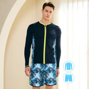 베이직엘르 남성인 집업 래쉬가드 비치반바지 세트 BEM-W911N