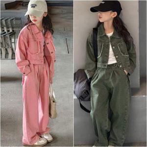 [삐삐네옷가게]여아 주니어 데님 올리비아 봄가을 자켓 청바지 세트