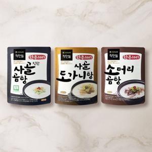 [고삼농협] 착한들 한우진한사골곰탕 500ml + 한우사골도가니탕 500g + 한우소머리곰탕 500g/각 1팩
