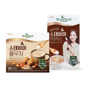 [펄세스]  프리미엄 스테비아 커피믹스 30T+스테비아 율무차 20T