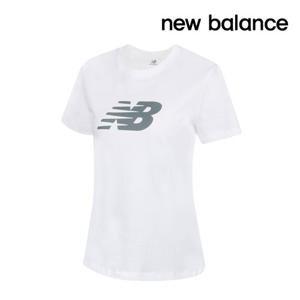 뉴발란스 여성 반팔티셔츠 스포츠 저지 로고 화이트 WT43582-WT