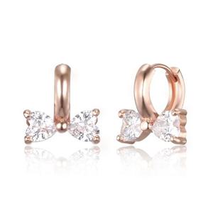 [끄란느] 14K GF 하트 리본 원터치 귀걸이 C24EGF218