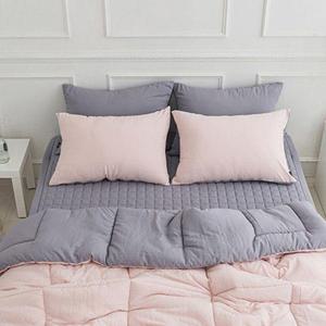 슈퍼싱글침구세트 핑크 그레이 딥슬립 슈퍼싱글 차렵 이불 패드세트 침대이불세트 HWEB433D