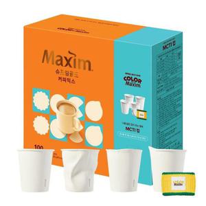 갤러리아_맥심 슈프림골드 커피믹스 100T+MCTI컵 4종 중 1개 랜덤증정