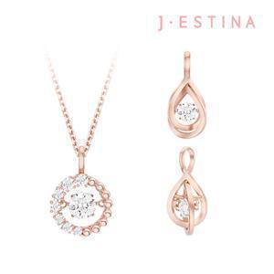 [제이에스티나]밀키웨이 미오엘로 실버 목걸이 펜던트 SET(로즈골드)