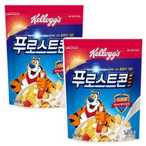 농심 켈로그 푸로스트콘 1500gx2개 콘푸로스트 대용량 씨리얼 아침식사대용 영양간식