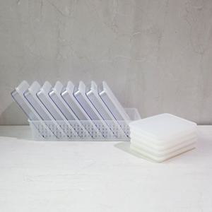 [실리쿡] 냉동실수납용기 스크래치 납작이정리세트 (14종)