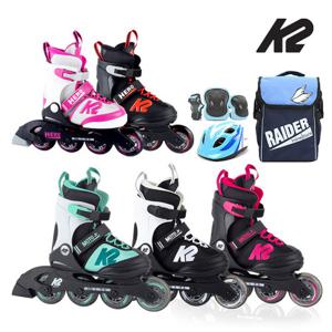 [15%앱쿠폰][K2] 모토히어로 아동인라인 5단계사이즈조절  가방+보호대+헬멧[풀]