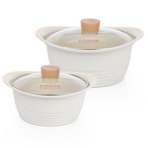 키친아트 베이직 세라믹 인덕션 냄비 양수20cm+양수24cm