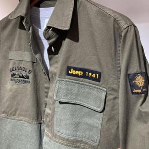 [지프]JEEP Jeep 지프 트윌 배색 아우터형 야상 셔츠 자켓__A JM3SHU211_1