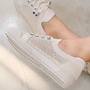 더힐슈즈 메쉬 니트 여성여자 슬립온 스니커즈 운동화 4cm sjpe-S-803