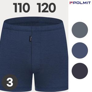 [폴밋]남자모달팬티120 110 트렁크팬티 가벼운 스판 사각팬티 3매 세트 편한