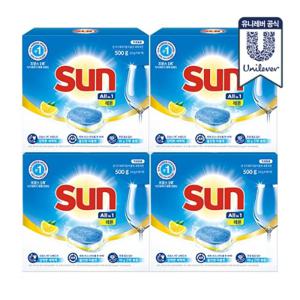 [무료배송] 프랑스 썬 식기세척기세제 태블릿 50개입 4개 (총 200개입)