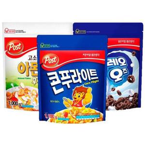 갤러리아_포스트 대용량시리얼1kg 3종(콘푸라이트1.1kg+오레오오즈850g+아