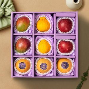 [보자기포장][참가득 고급 4호] 과일선물세트(배3/애플망고2/한라봉2/사과2)