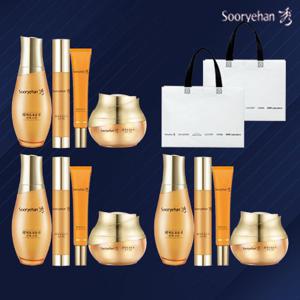 [수려한/효윤진 완벽 12종] NEW 최신상 발효 효윤 진 기초세트 (스킨3+앰플3+크림3+아이크림3)+쇼핑백2