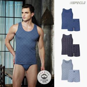 [스페클로] 바운스 순면 런닝3종+트렁크팬티3종 6종세트