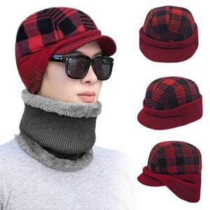 털모자 귀달이모자 비니 겨울 여성 남성 방한 이중 니트 귀달이 챙 캐나다 모자
