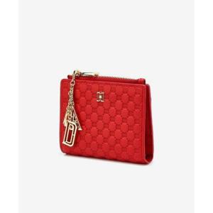 갤러리아_DCWA4E527R2 닥스 레드 DD 로고패턴 소가죽 2단 탑지퍼 반지갑