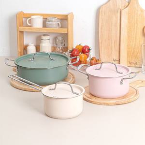 [BLOSSOM] 블라썸 오브제 컬러 스텐냄비 3종세트(14편+16양+22전골)