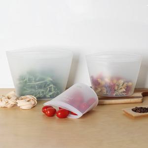 화이트 실리콘 지퍼백 3종 다회용 소분봉투 보관팩 전자레인지 육수 식품 지퍼팩