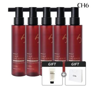 CH6 스칼프 싹 세럼 레드에디션 140ml 5개 (+노워시 트리트먼트&쇼핑백)