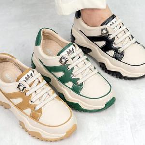 더힐슈즈 컬러콤비 키높이 여성여자 운동화 슬립온 스니커즈 7cm smm567