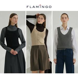 [런칭가 66,000원][후라밍고] 25FW 소프트 웜 뷔스티에 니트 3종