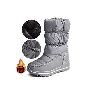 [세자매]생활방수 후끈한털 여성패딩부츠 지퍼 털방한화 털부츠 / 미끄럼방지